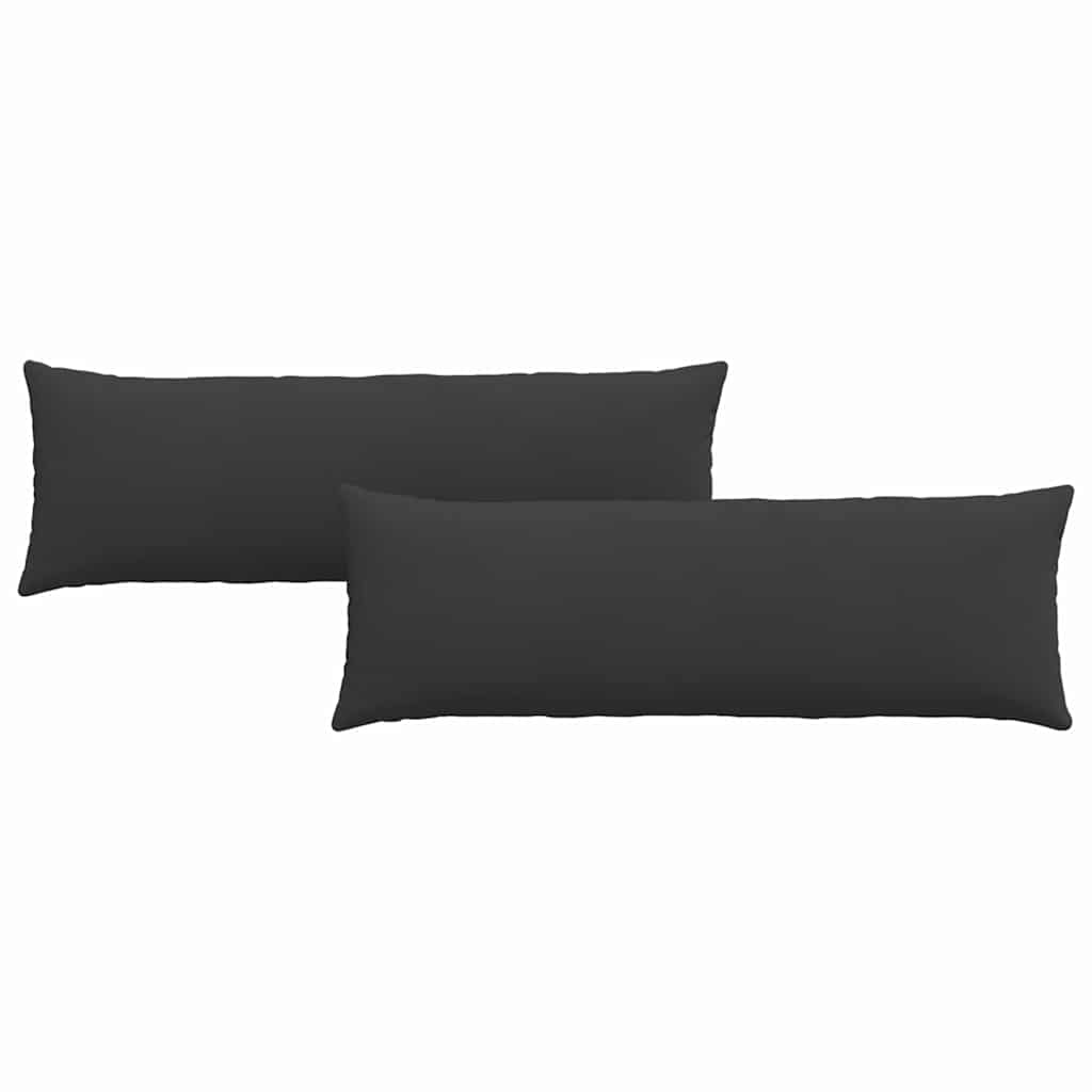 Sofa Pillows 2 pcs Black 120 x 40 cm Fabric